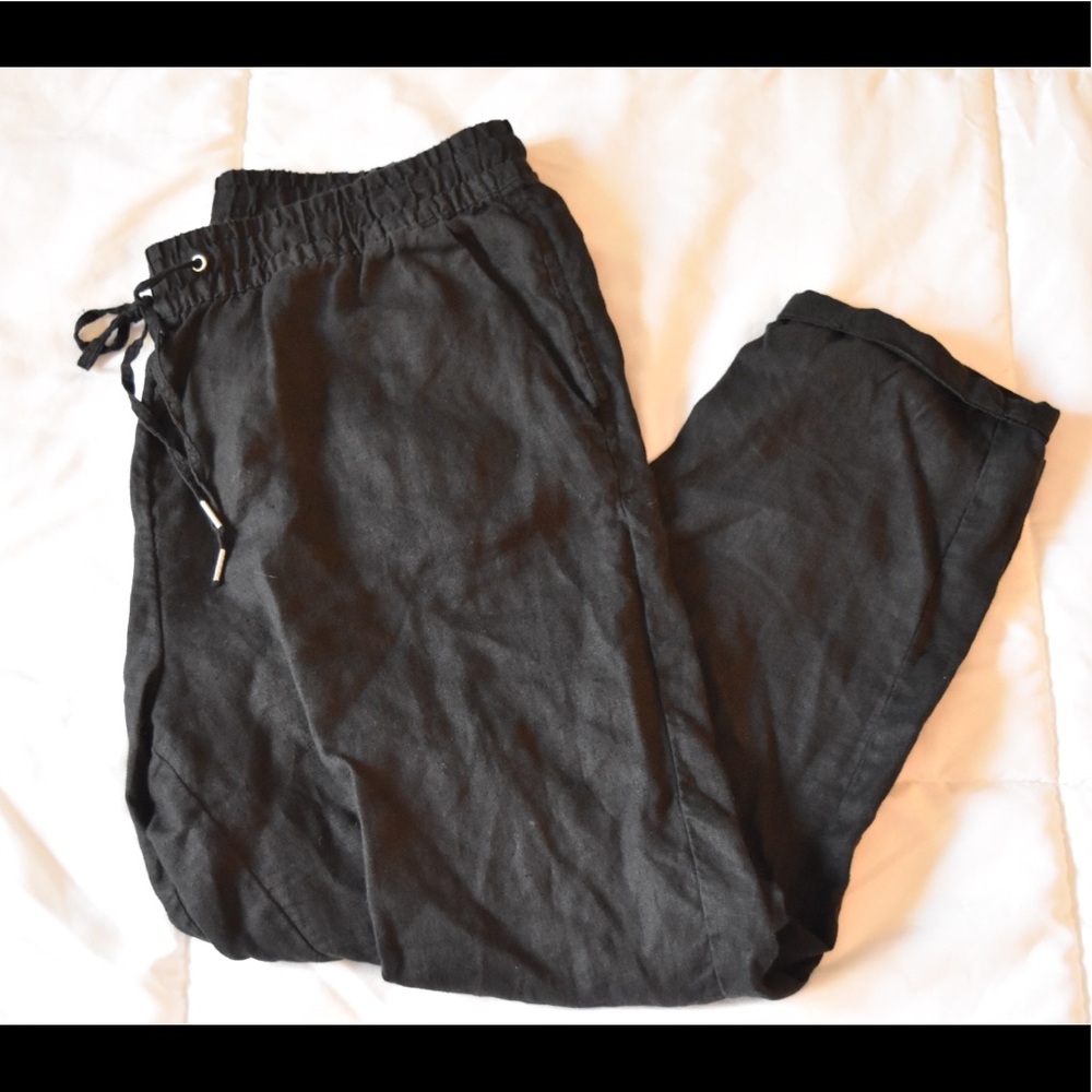 H&M L.O.G.G Linen Cropped Pants